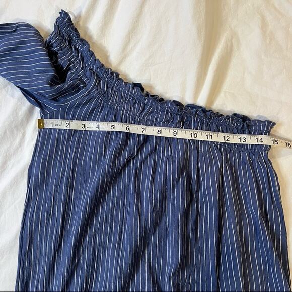American Eagle Outfitters One Shoulder Striped Blouse size S - Picture 5 of 10